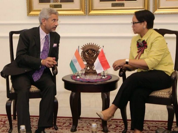 External Affairs Minister S Jaishankar with his Indonesian counterpart Retno Marsudi in Jakarata on Thursday (Photo/EAM's Twitter)