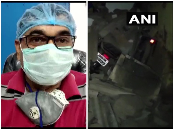 SDM Mathura Suresh Kumar and the site of the explosion