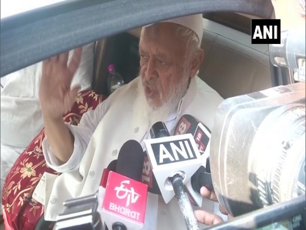 Maulana Arshad Madani, Jamiat Ulema-e-Hind  speaks to media in Lucknow on Sunday [Photo/ANI]