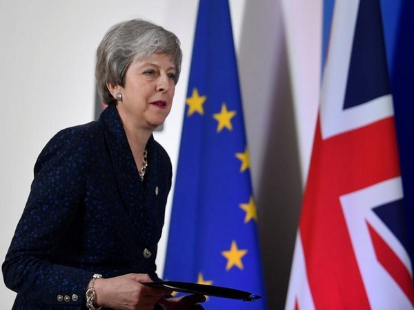 UK PM Theresa May in Brussels on March 21