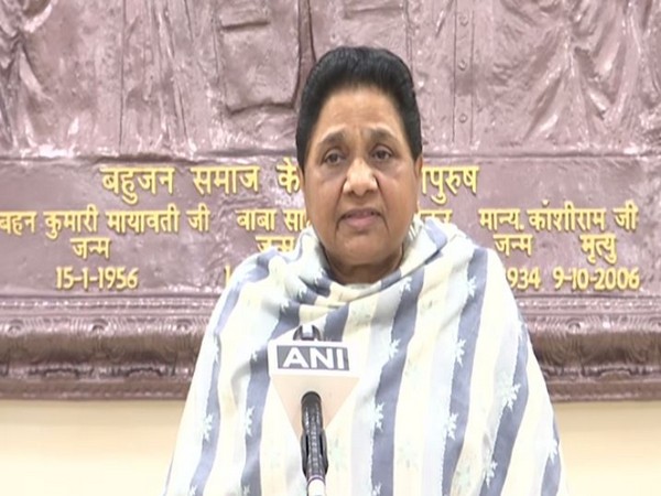 BSP chief Mayawati addressing media on Saturday. (ANI/pictures)