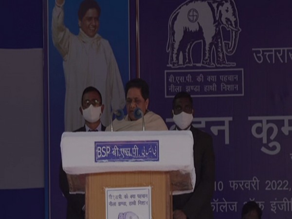 BSP chief Mayawati in Haridwar. (ANI/photo)