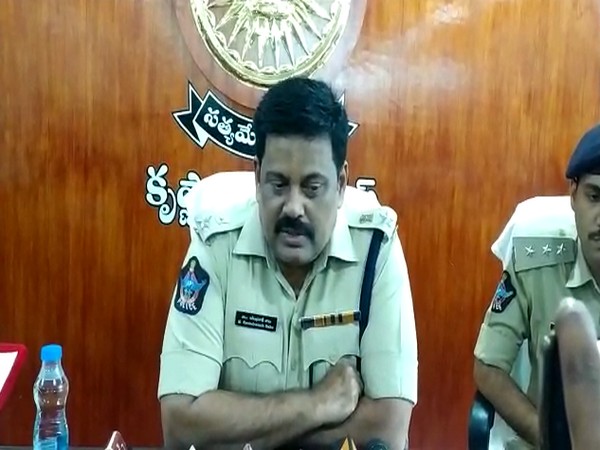 Krishna SP, M Ravindranath Babu, speaking at a press conference on Sunday. Photo/ANI