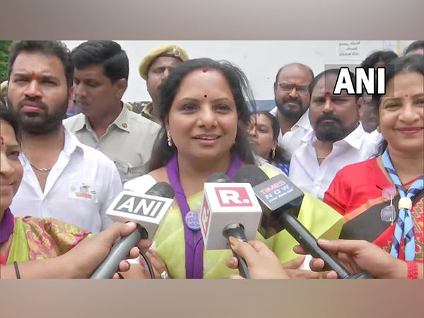Telangana Rashtra Samithi MLC K Kavitha (Photo:ANI)