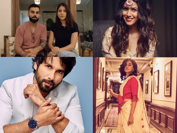 Anushka Sharma, Virat Kohli, Nimrat Kaur, Shahid Kapoor, and Taapsee Pannu. (Image courtesy: Twitter & Instagram)