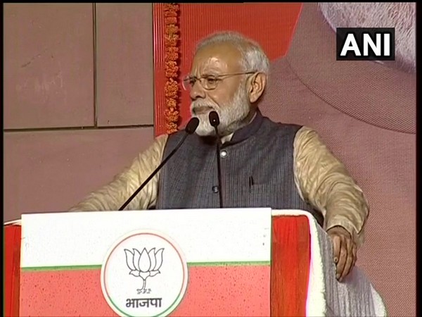 Prime Minister Narendra Modi addressing party workers at BJP headquarters in New Delhi (Photo/ANI)