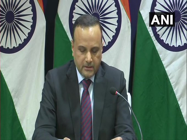 MEA spokesperson Anurag Srivastava speaking during virtual press briefing on Thursday. (Photo/ANI)