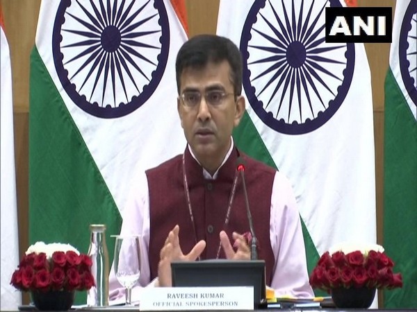 MEA spokesperson Raveesh Kumar in New Delhi on Thursday (Photo/ANI) 