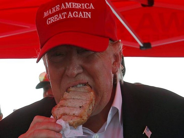 US President Donald Trump eating a pork chop (File pic)