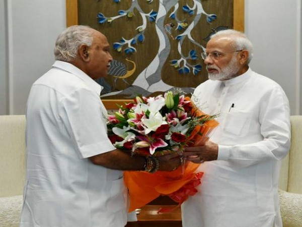 Karnataka Chief Minister BS Yeddyurappa on Friday met Prime Minister Narendra Modi. Photo/ANI