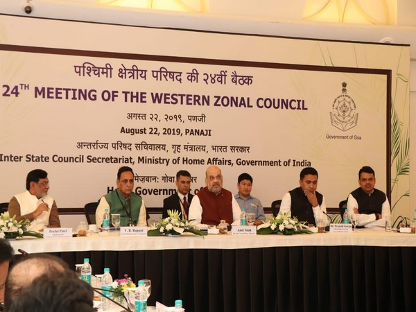 Visual from the meeting of the Western Zonal Council in Panaji on Thursday. Photo/ANI