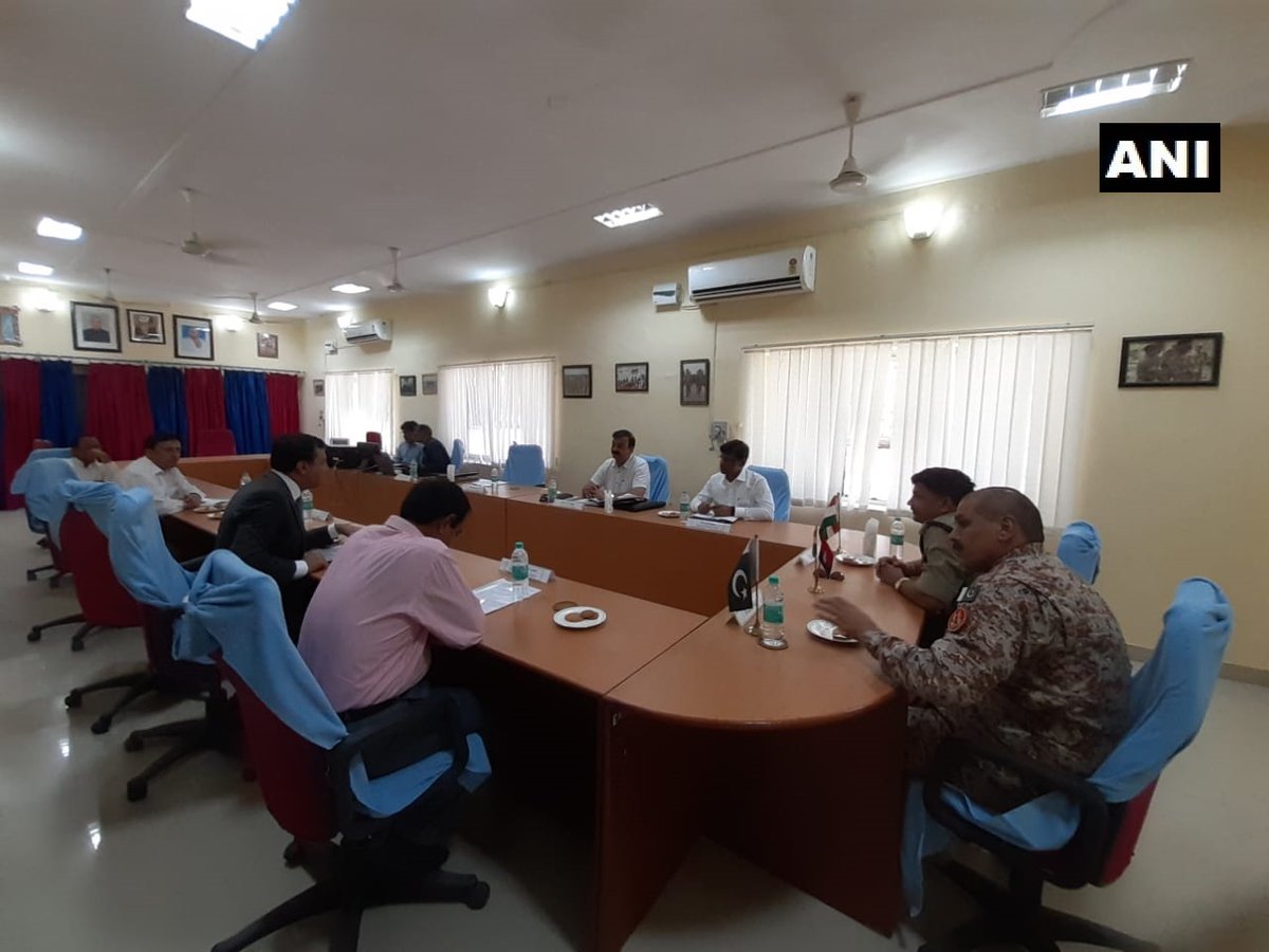 A meeting of officials and scientists from India and Pakistan at Munabao in Rajasthan on June 19  to deal with locust outbreak.
