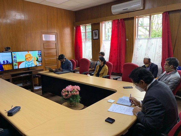 Visual from the video conferencing. Photo courtesy: SangmaConrad Twitter)