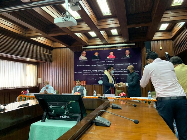 Visuals from the launch of India's largest Piggery Mission (Photo/Twitter)