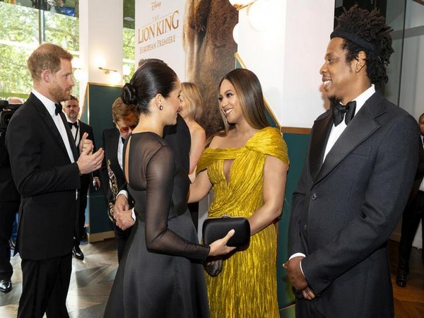 Prince Harry and Meghan Markle meet Beyonce and Jay-Z as they attend the premiere of ‘The Lion King’ in London