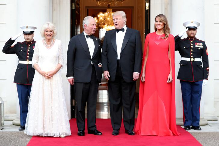 Camilla, Duchess of Cornwall, Prince Charles, U.S. President Donald Trump and first lady Melania Trump