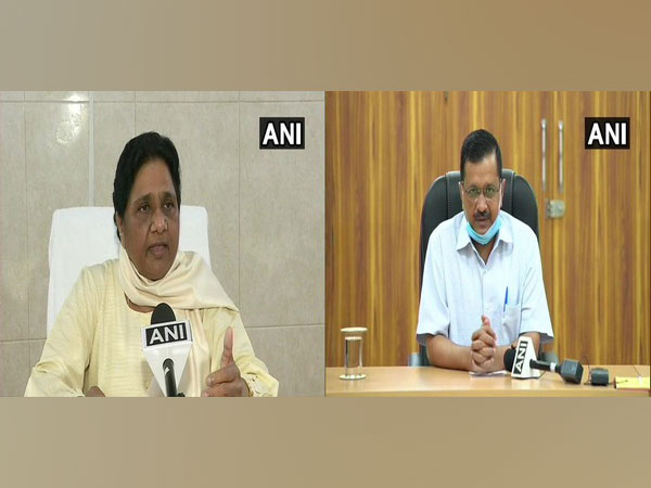 BSP chief Mayawati (left) and Delhi Chief Minister Arvind Kejriwal (right)