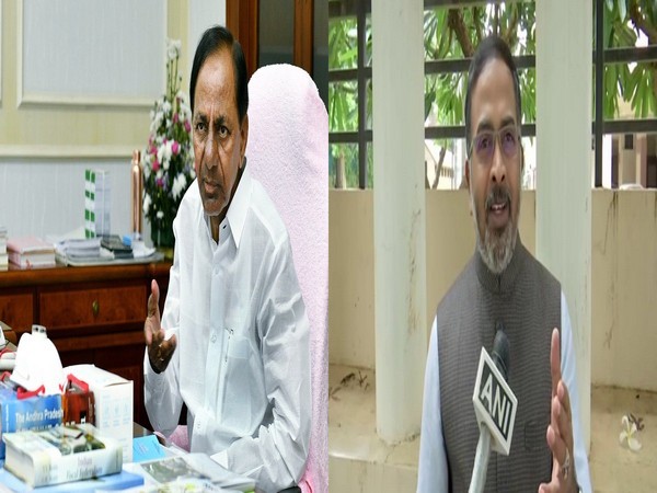 TRS chief K Chandrashekar Rao (left) and BJP Spokesperson K Krishna Saagar Rao (right)