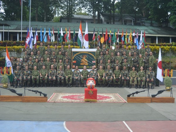 Military representatives from India, Japan after the conclusion of the second edition of annual military exercise 'Dharma Guardian' in Mizoram on Thursday