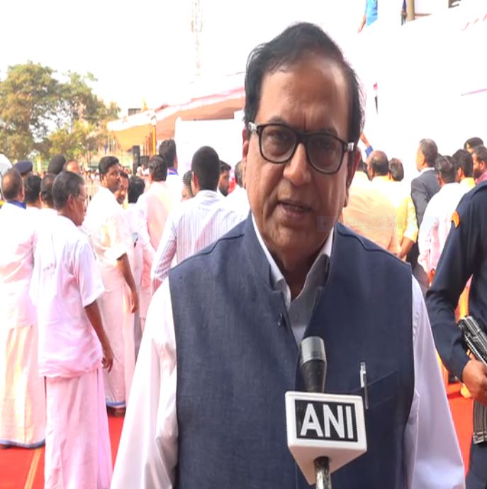 BSP leader Satish Chand Mishra talking to ANI at Thiruvananthapuram on Thursday 