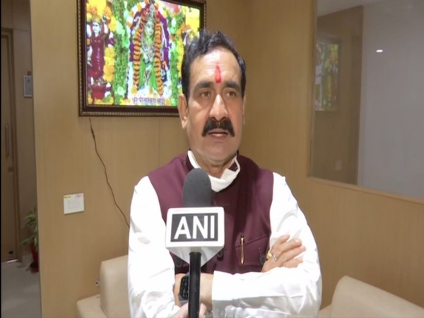 Madhya Pradesh minister Narottam Mishra speaking to ANI in Bhopal on Tuesday. 
