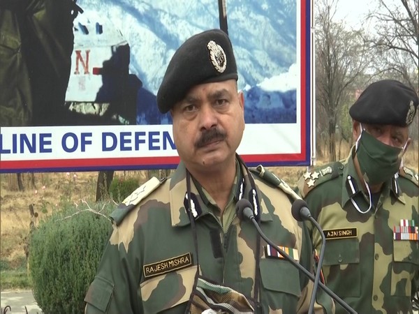 BSG IG Rajesh Mishra speaking to reporters in Srinagar on Sunday.