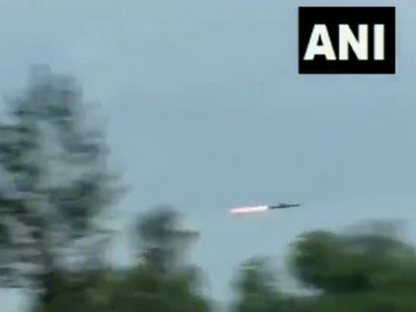 Anti-tank guided missile 'Dhruvastra' in action at the Integrated Test Range (ITR) in Balasore, Odisha.