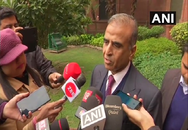 Sunil Bharti Mittal, Founder Chairman, Bharti Airtel speaking to media in New Delhi on Thursday.