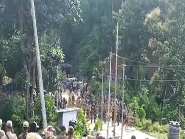 Earlier visual of protest between Mizoram and Assam in Kolasib District (File image)