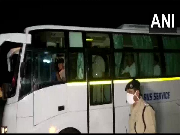 Congress MLAs along with independent MLAs on their way to attend meeting over RS election