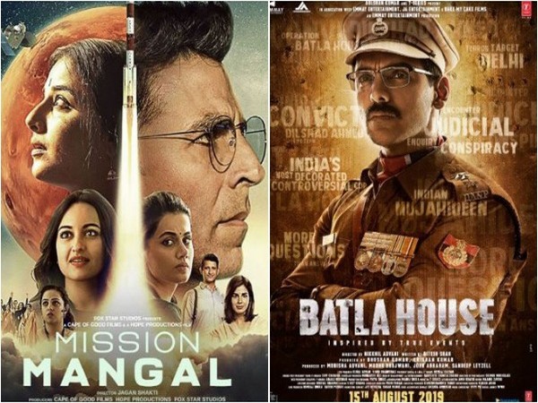Poster of 'Mission Mangal' and 'Batla House', Image courtesy: Instagram