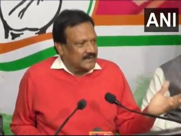 Former minister and Congress leader Sajjan Singh Verma during a press conference in Bhopal on Wednesday. (Photo/ANI)