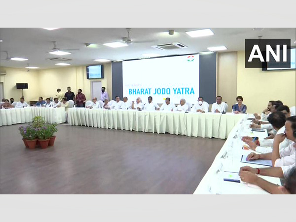 Congress general secretary in-charges, state in-charges and PCC presidents attend a meeting at the party headquarters (Photo/ANI)