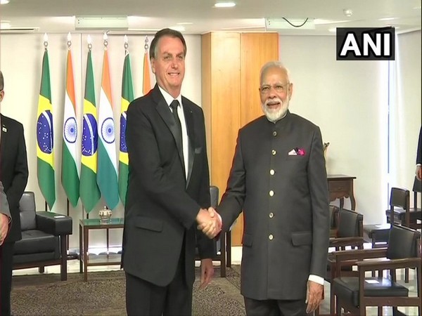Prime Minister Narendra Modi with Brazilian President Jair Bolsonaro in Brasilia