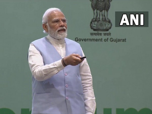 PM Modi during the inuguration of Global AYUSH Investment and Innovation Summit in Gandhinagar.