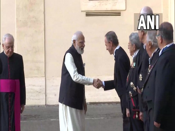 Prime Minister Narendra Modi arrives at the Vatican City to meet Pope Francis