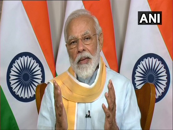 Prime Minister Narendra Modi speaking at the 25th foundation day of Rajiv Gandhi University of Health Sciences, Karnataka via video conference on Monday. [Photo/ANI]