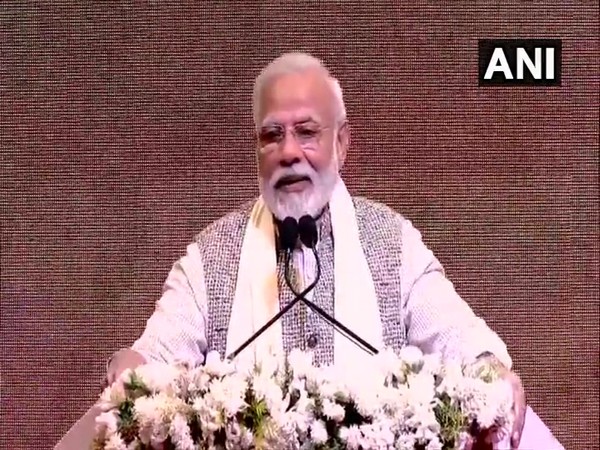 Prime Minister Narendra Modi speaking at an event in Varanasi on Sunday.