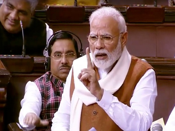 Prime Minister Narendra Modi speaking in the Rajya Sabha on Thursday.