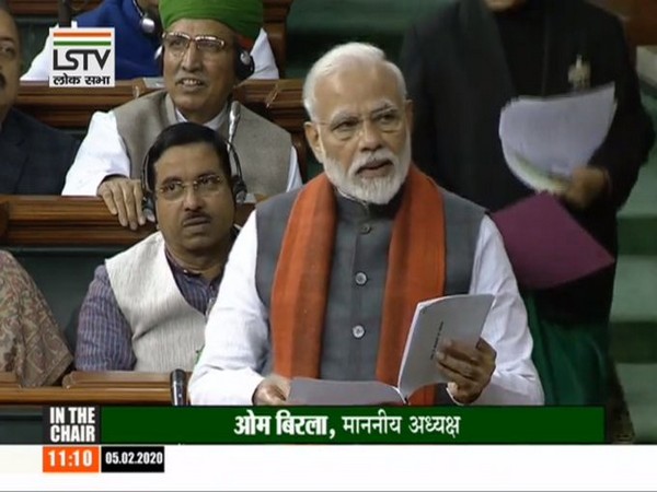 Prime Minister Narendra Modi speaking in Lok Sabha on Wednesday (Photo/ANI)