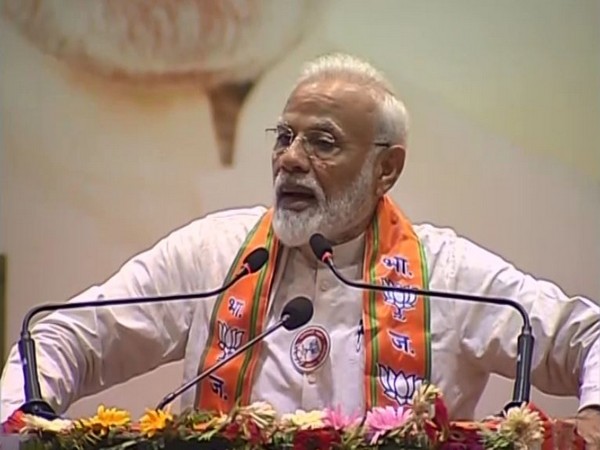 Prime Minister Narendra Modi during an event in Varanasi on Saturday. Photo/ANI