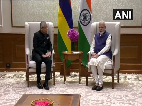 Prime Minister Narendra Modi and his Mauritius counterpart Pravind Kumar Jugnauth in New Delhi on Friday.