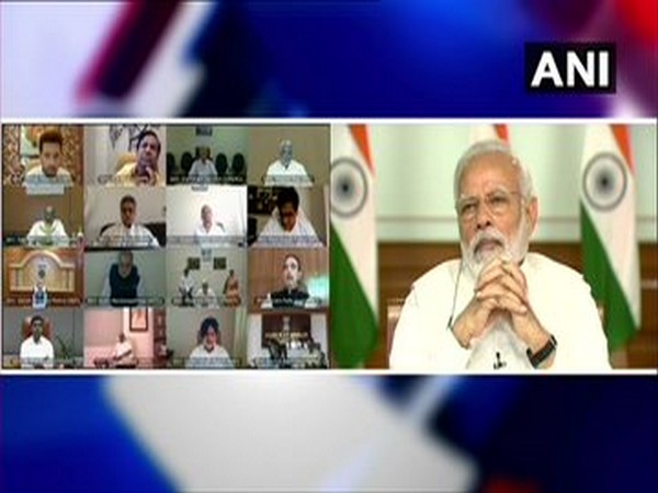 Prime Minister Narendra Modi in a meeting with floor leaders of parties via video conferencing on Wednesday.