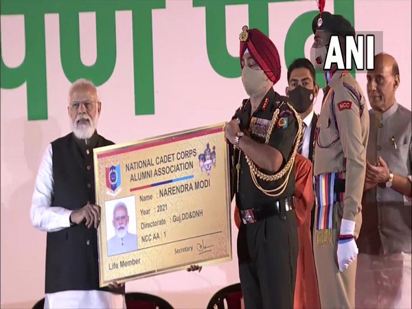 Prime Minister Narendra Modi in Jhansi today (Photo/ANI)