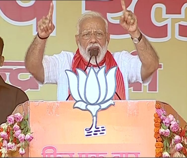 Prime Minister Narendra Modi addressing a public rally here on Saturday.