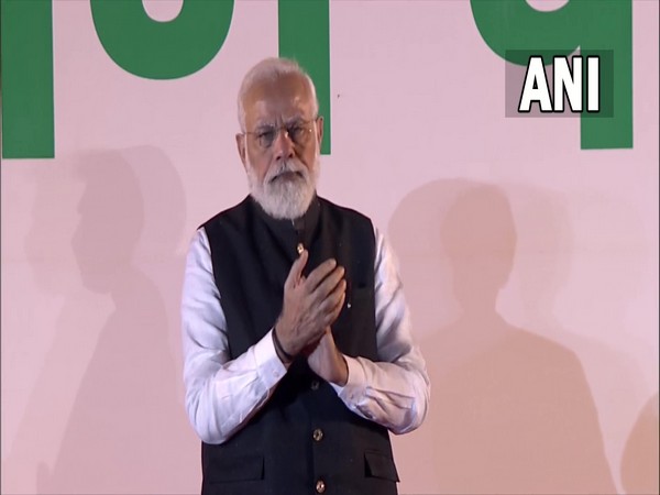 Prime Minister Narendra Modi in Jhansi today (Photo/ANI)