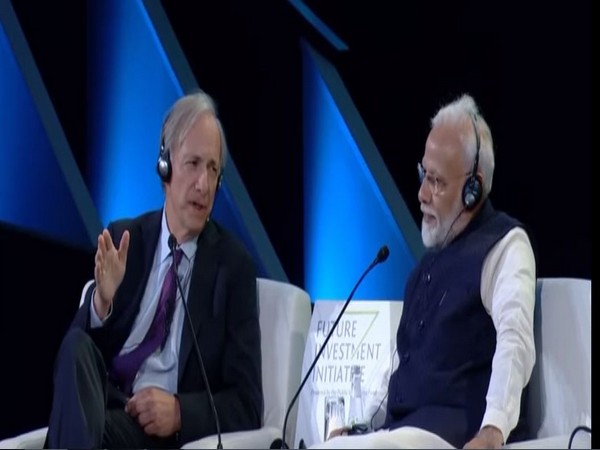 Prime Minister Narendra Modi with founder of Bridgewater Associates Ray Dalio