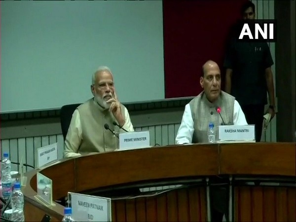 Modi, Rajnath at the meeting of political parties on 'one nation, one election' idea in New Delhi on Wednesday. (Photo/ANI)