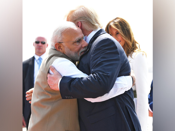 Prime Minister Narendra Modi greeted President Donald Trump with a 