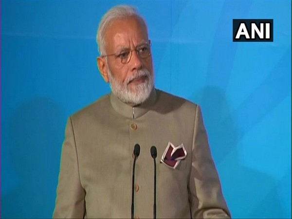 Prime Minister Narendra Modi speaking at the United Nations Climate Action Summit 2019 on Monday in New York.